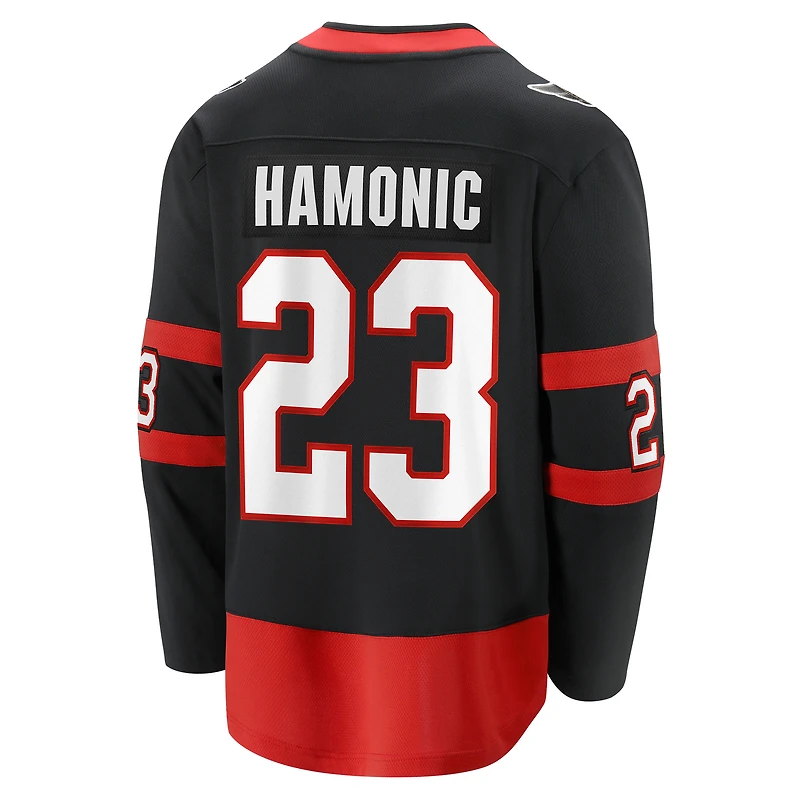 Maillot domicile Travis Hamonic noir des Sénateurs d'Ottawa (joueur de la échappée) pour homme - Fanatics