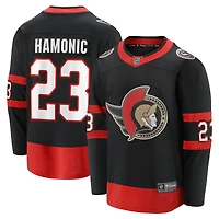 Fanatics Travis Hamonic pour hommes, joueur échappé à domicile des Sénateurs d'Ottawa, noir - Maillot