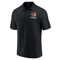 Ensemble polo Fanatics pour hommes, blanc/noir, Sénateurs d'Ottawa