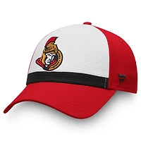 Men's Fanatics White/Red Ottawa Senators Breakaway Current Jersey Flex Hat