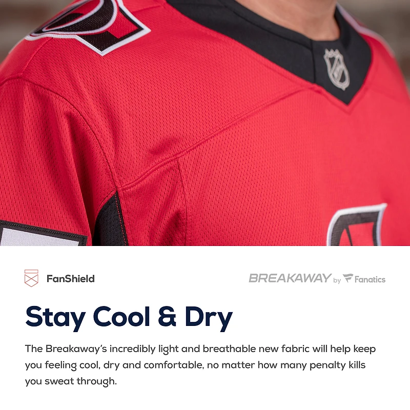 Échappée des Sénateurs d'Ottawa blanche de marque Fanatics - Maillot vierge