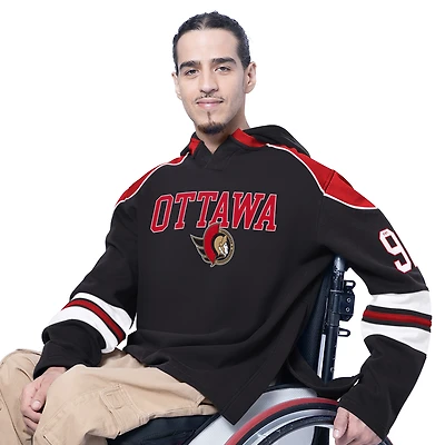 Men's G-III Sports by Carl Banks  Black Ottawa Senators Adaptive Wear Lord Stanley Hooded Long Sleeve Sweatshirt