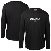 T-shirt à manches longues Oscar City Capsule pour homme, noir, des Sénateurs d'Ottawa