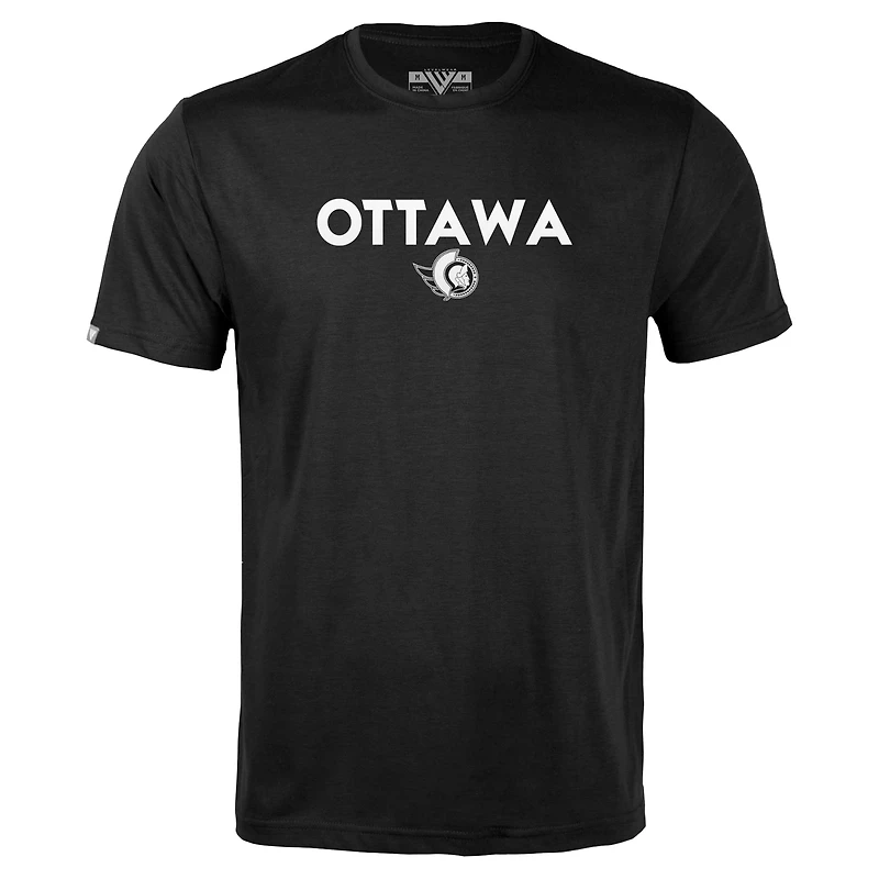T-shirt capsule Richmond City pour homme, noir, des Sénateurs d'Ottawa de Levelwear