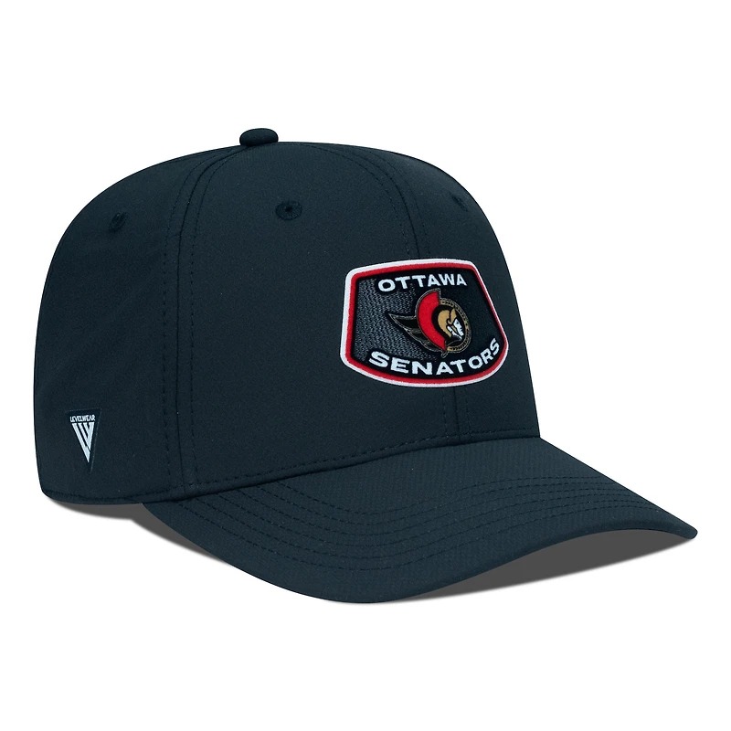 Casquette Rise Skylight Flex noire pour homme des Sénateurs d'Ottawa Levelwear