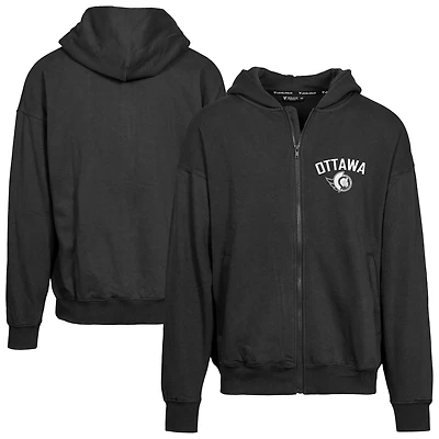 Men's Levelwear  Black Ottawa Senators Uphill City Capsule Full-Zip Hoodie