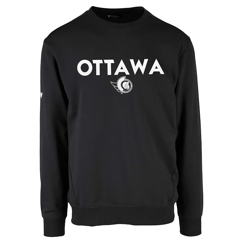 Men's Levelwear  Black Ottawa Senators Zane City Capsule Pullover Sweatshirt