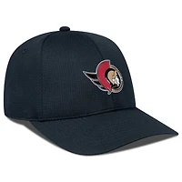 Casquette ajustable structurée Zephyr Insignia Core noire des Sénateurs d'Ottawa pour hommes Levelwear