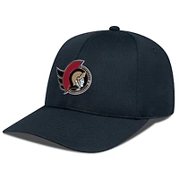 Casquette ajustable structurée Zephyr Insignia Core noire des Sénateurs d'Ottawa pour hommes Levelwear