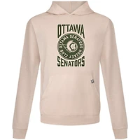 Men's Levelwear Oatmeal Ottawa Senators Delta Relay Stamp Pullover Hoodie