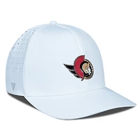 Casquette Zeta Insignia Core Flex blanche pour homme des Sénateurs d'Ottawa Levelwear