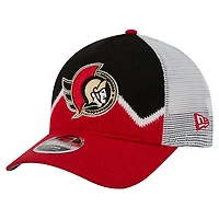 Men's New Era  Black/Red Ottawa Senators Sock 9FORTY M-Crown A-Frame Adjustable Hat