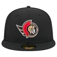 Men's New Era Black Ottawa Senators 59FIFTY Fitted Hat