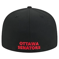Men's New Era Black Ottawa Senators 59FIFTY Fitted Hat