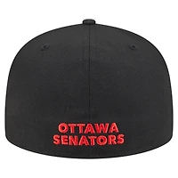 Casquette ajustée Deceptor 59FIFTY noire New Era pour homme des Sénateurs d'Ottawa