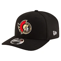 Men's New Era  Black Ottawa Senators Team Collection Basic 9SEVENTY Adjustable Hat