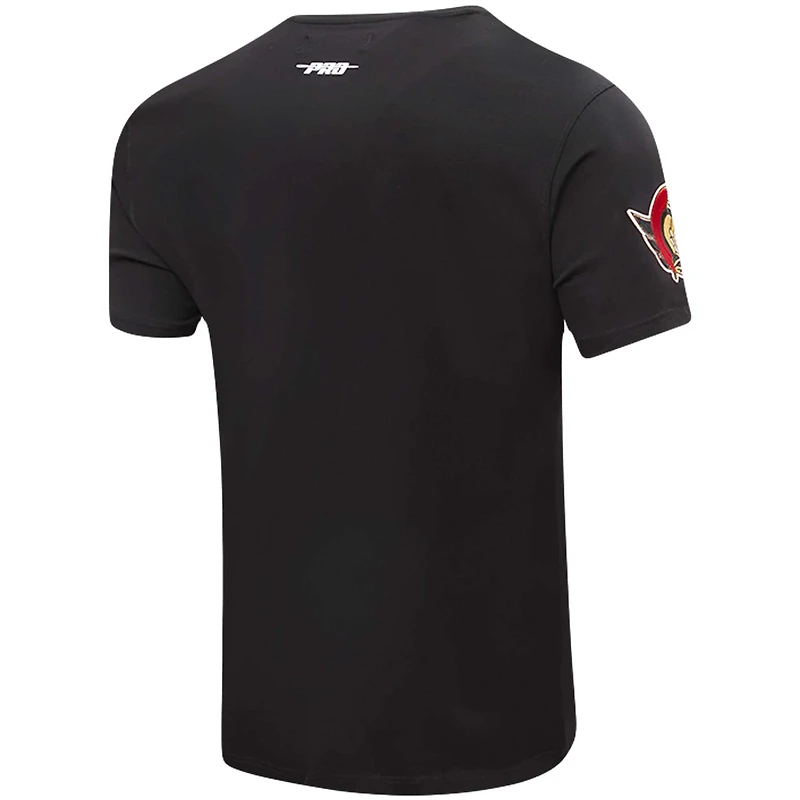 Men's Pro Standard Black Ottawa Senators Classic Chenille T-Shirt