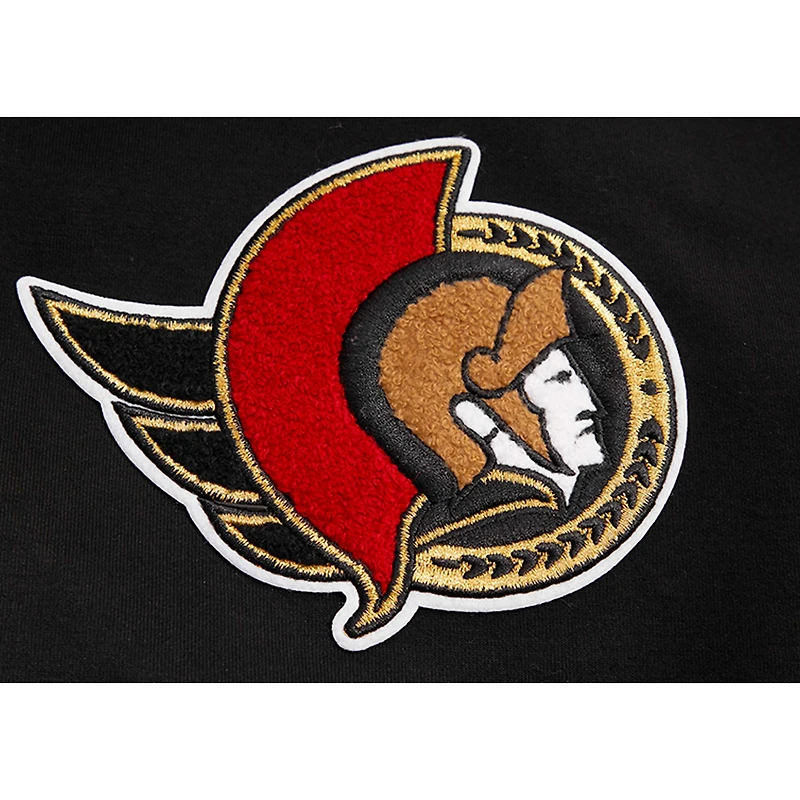 Men's Pro Standard Black Ottawa Senators Classic Chenille T-Shirt