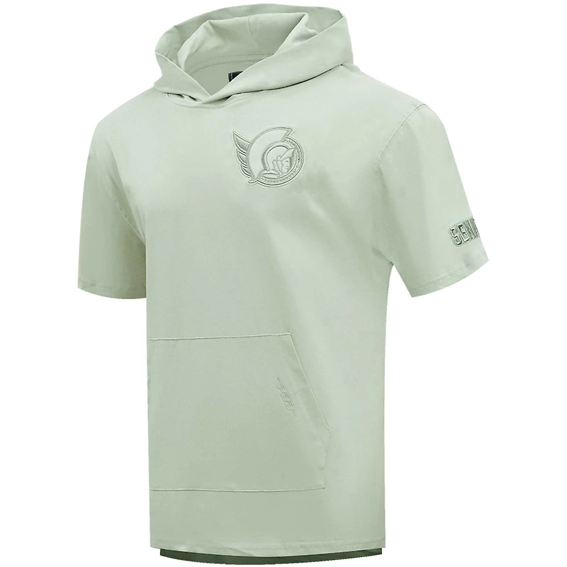 Men's Pro Standard Green Ottawa Senators Neutral Short Sleeve Pullover Hoodie