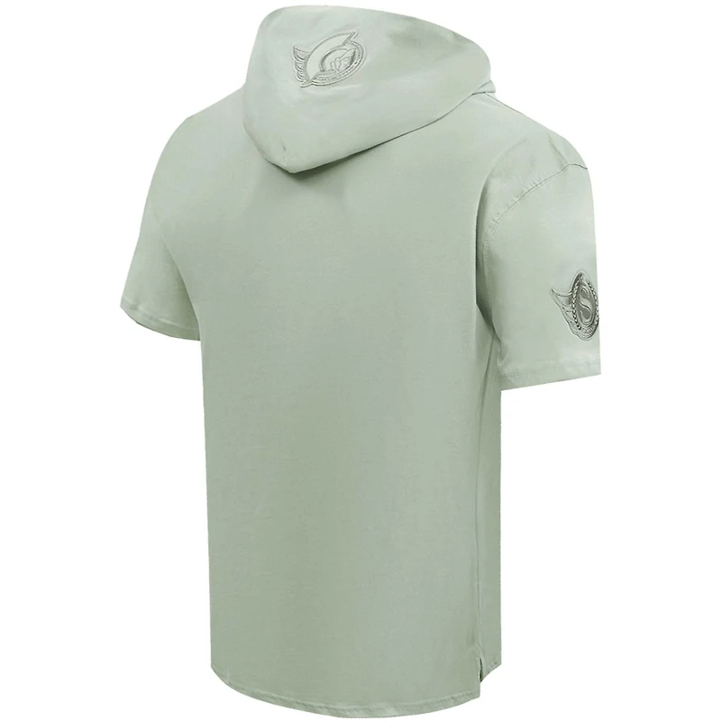 Men's Pro Standard Green Ottawa Senators Neutral Short Sleeve Pullover Hoodie