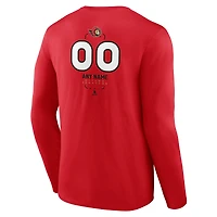 Men's Red Ottawa Senators Custom Midfielder Long Sleeve T-Shirt