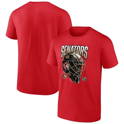 T-shirt rouge pour homme des Sénateurs d'Ottawa, zone de pénalité