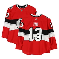 Nick Paul Ottawa Senators Player-Issued #13 Red adidas Jersey vs. Montreal Canadiens on December 16, 2017 - NHL100 Classic