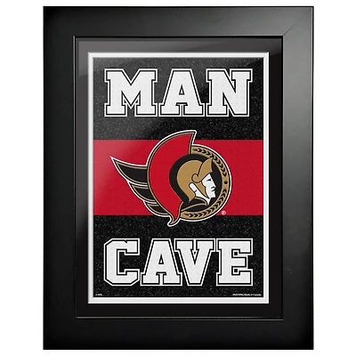 Sénateurs d'Ottawa - Oeuvre encadrée de 12'' x 16'' Man Cave
