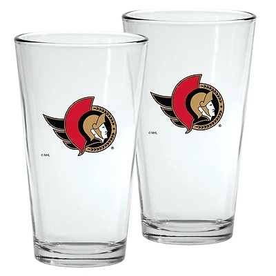 Paquet de 2 Sénateurs d'Ottawa 16oz. Verres à Mélange