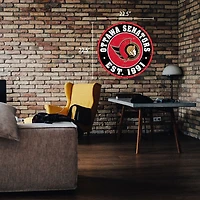Enseigne murale avec logo en détresse Ottawa Senators