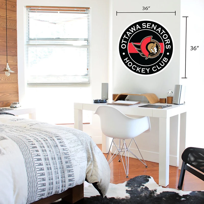 Ottawa Senators 36'' x 36'' Team Logo Repositionable Wall - Decal