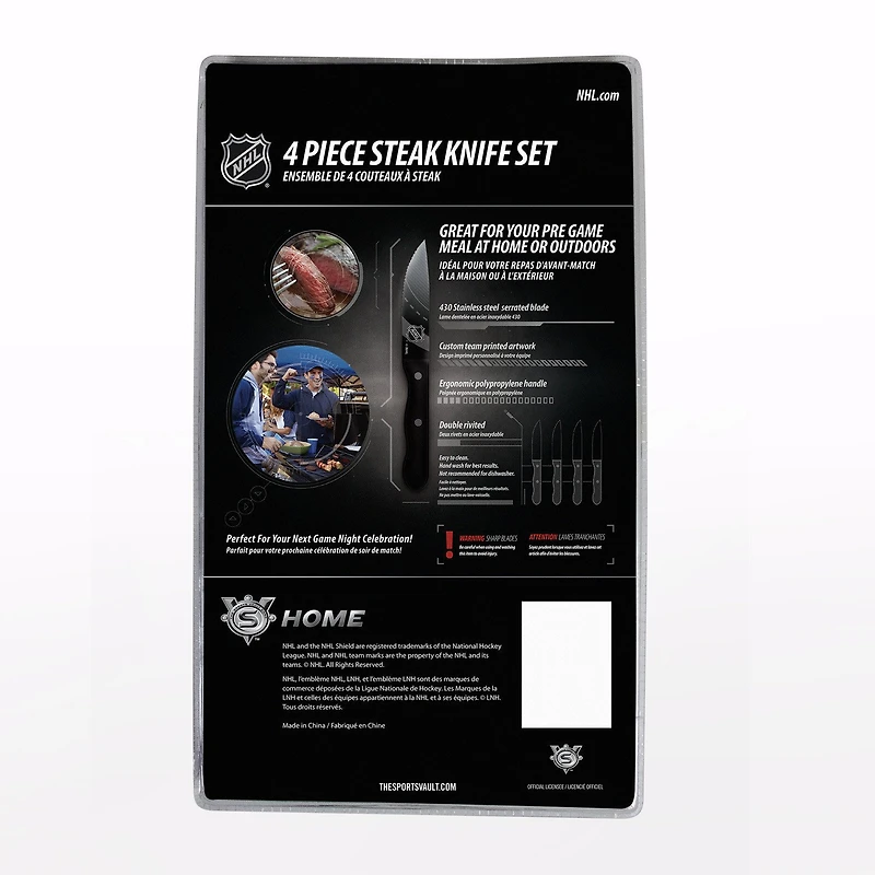 Ensemble de 4 couteaux à steak Ottawa Senators