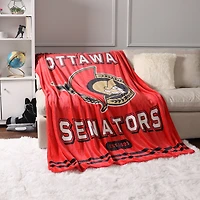 Couverture en sherpa des Sénateurs d'Ottawa, 127 cm x 152 cm