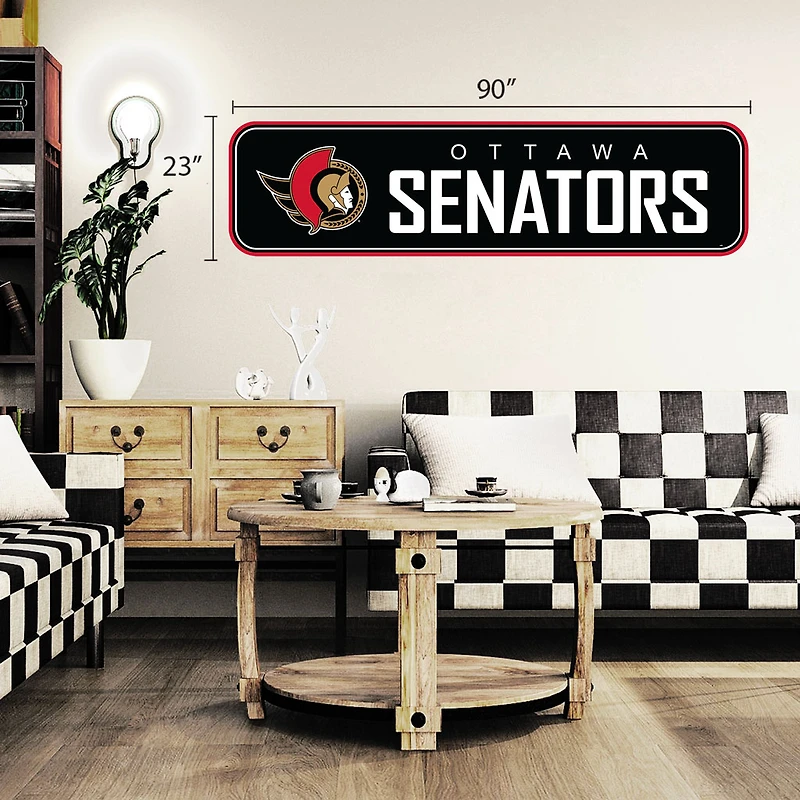 Ottawa Senators 90'' x 23'' Repositionable Wall - Decal