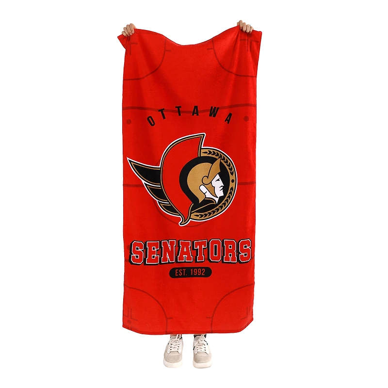 Serviette de plage des Sénateurs d'Ottawa