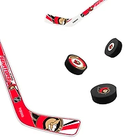 Ensemble de huit mini bâtons de hockey et rondelle en mousse des Sénateurs d'Ottawa The Sports Vault