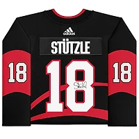 Maillot authentique adidas rétro inversé autographié de Tim Stützle, Sénateurs d'Ottawa, saison 2022-2023
