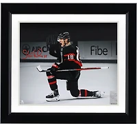 Tim Stutzle Ottawa Senators Autographed 8" x 10" Black Jersey Celebration Spotlight Photograph