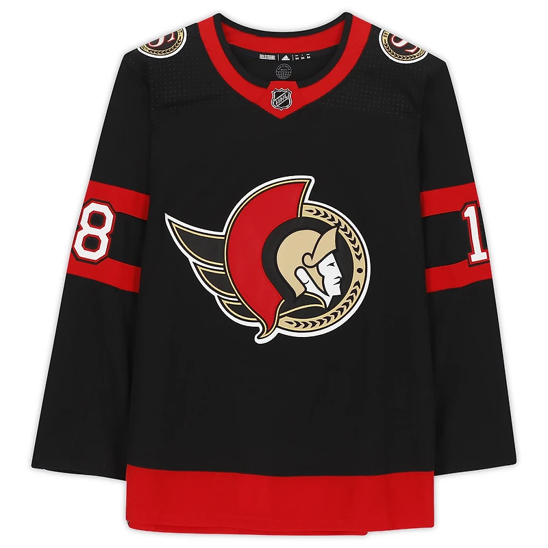 Tim Stutzle Ottawa Senators Autographed Black Adidas Authentic Jersey