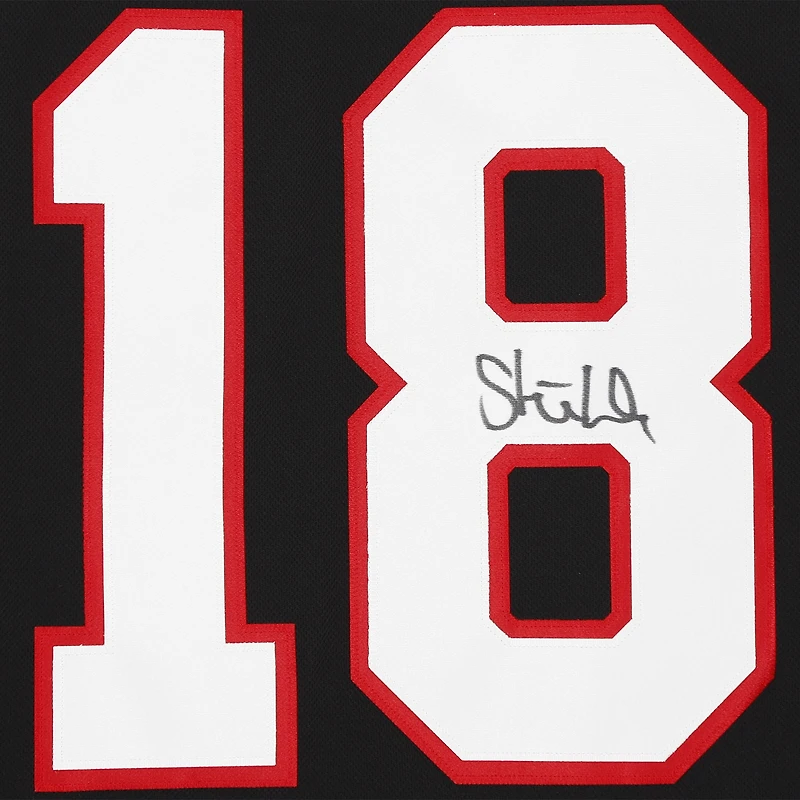 Maillot Adidas authentique noir autographié par Tim Stutzle des Sénateurs d'Ottawa