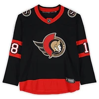 Maillot noir autographié de Tim Stützle, joueur des Sénateurs d'Ottawa, de la marque Fanatics Breakaway