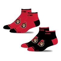 Unisex For Bare Feet  Ottawa Senators Front & Center 2-Pack Socks Set