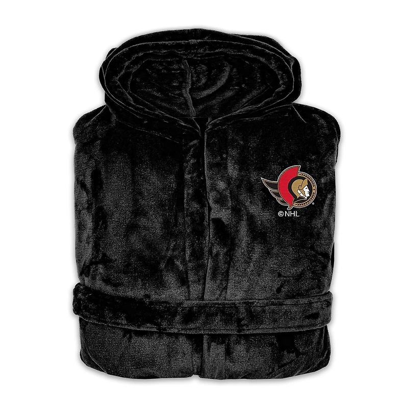 Peignoir à capuche unisexe ISlide noir Ottawa Senators Phantom