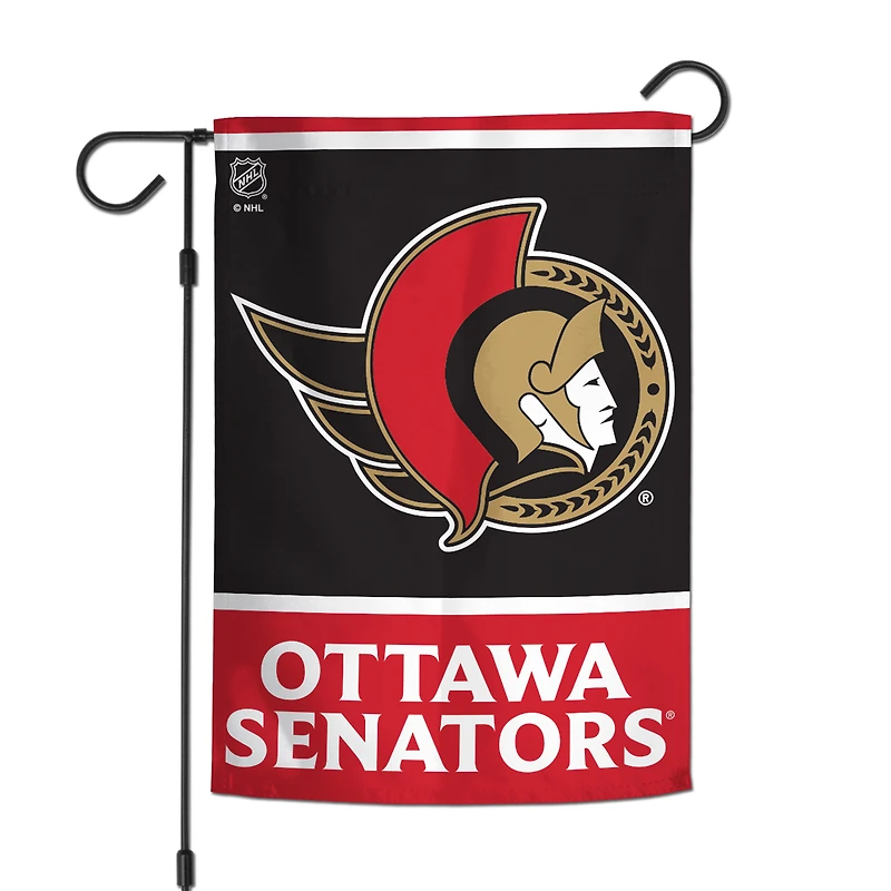 Drapeau de jardin double face WinCraft des Sénateurs d'Ottawa, 30,5 cm x 45,7 cm