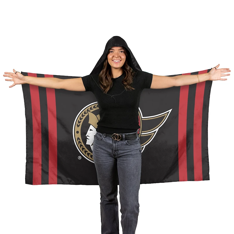Drapeau à capuche WinCraft des Sénateurs d'Ottawa 3' x 5'
