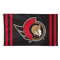 WinCraft Ottawa Senators 3' x 5' Logo Stripe Deluxe Single-Sided Flag