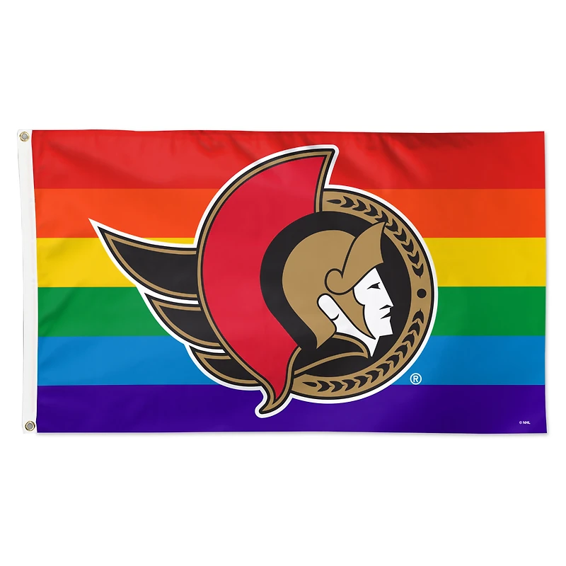 Drapeau de luxe WinCraft Ottawa Senators 3 pi x 5 pi, simple face, fierté de l'équipe