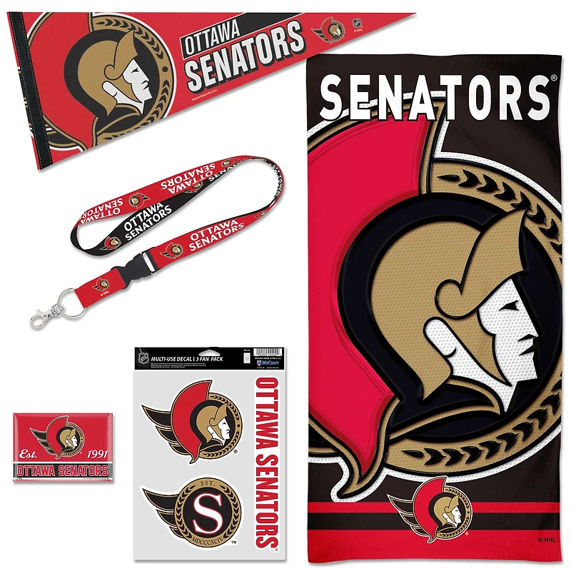 Pack d'accessoires pour supporters de la maison des Sénateurs d'Ottawa WinCraft