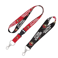 WinCraft  Ottawa Senators Two-Pack Lanyard with Detachable Buckle & Key Strap Set