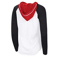 T-shirt à capuche manches longues raglan VIP G-III 4Her par Carl Banks pour femme, blanc, Sénateurs d'Ottawa